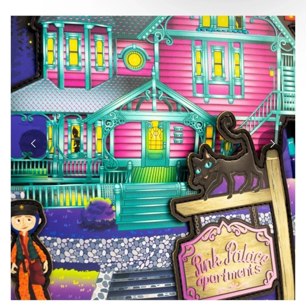 Loungefly Coraline Glow In The Dark House Mini Backpack & Wallet Set